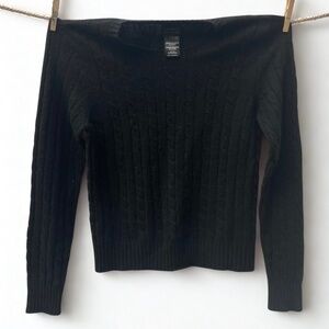 Vintage CASHMERE solid black sweater
